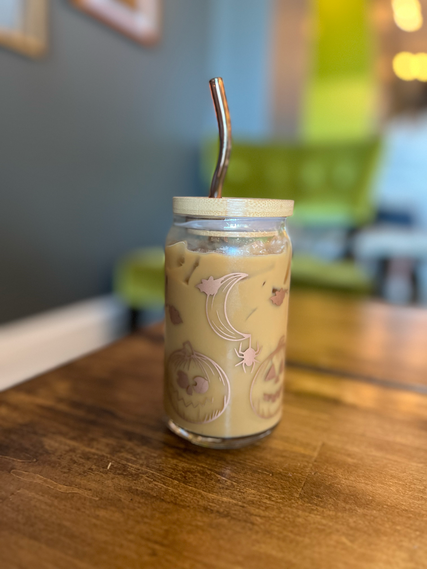 Uplifter Sticker - Jack o lantern glass cup