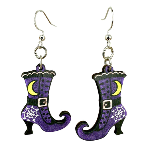 Green Tree Jewelry - Witch Boot Earrings #1873