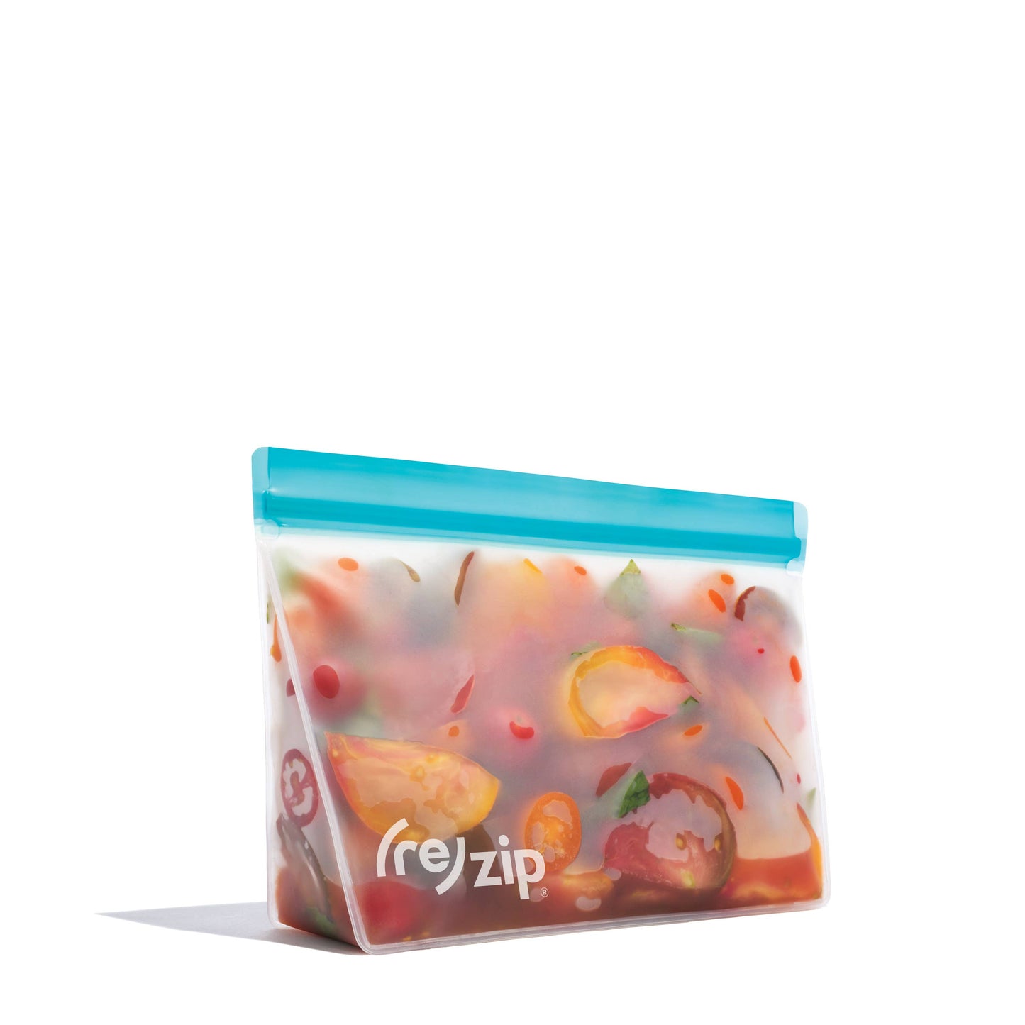Reusable Stand-Up Storage Bag - Aqua - Quart