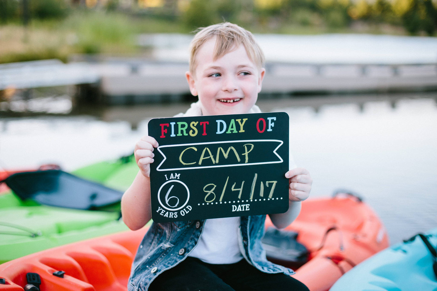 First And Last Day of School Photo Sharing Chalkboard Signs