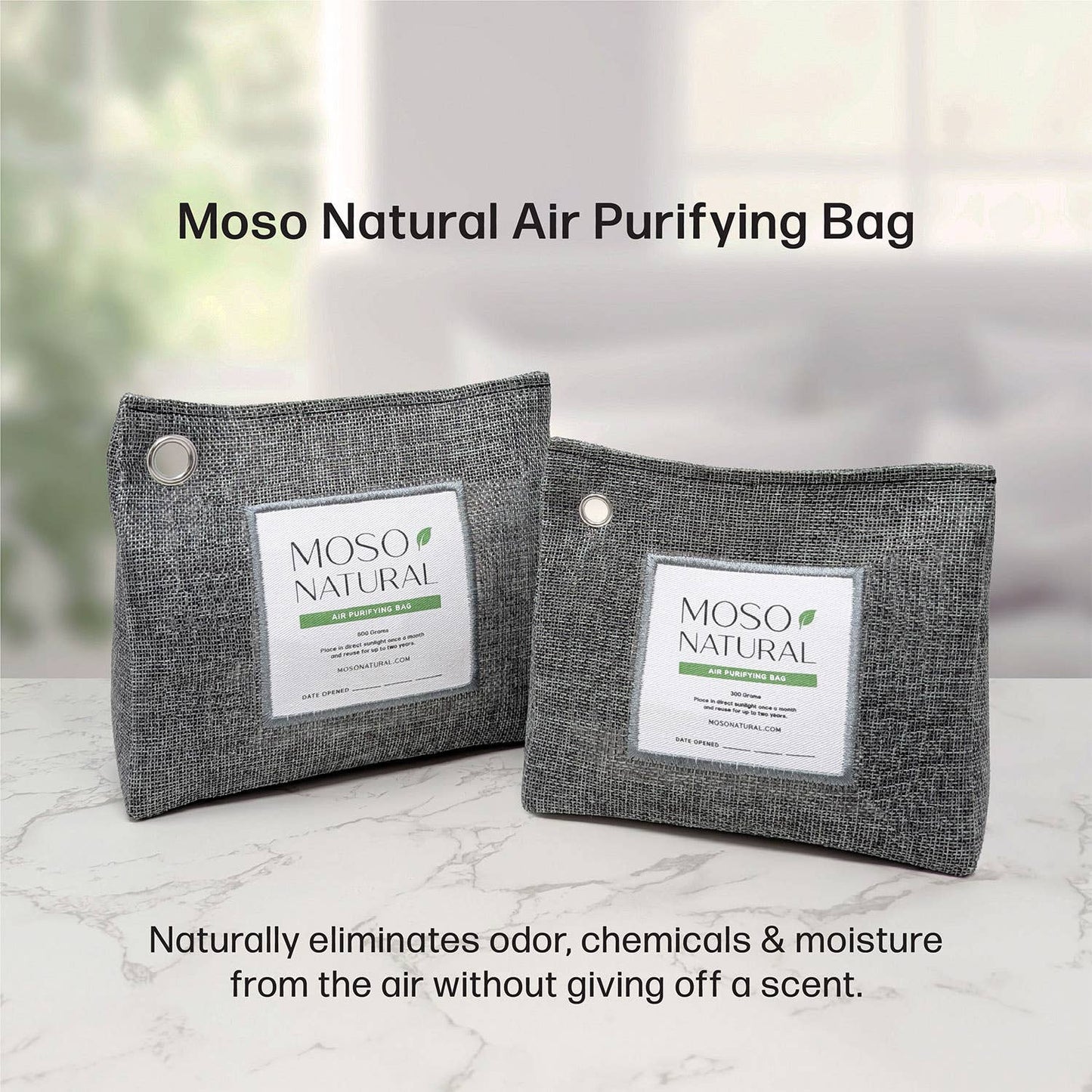 300g Air Purifying Bag for Small Spaces, Bamboo Charcoal