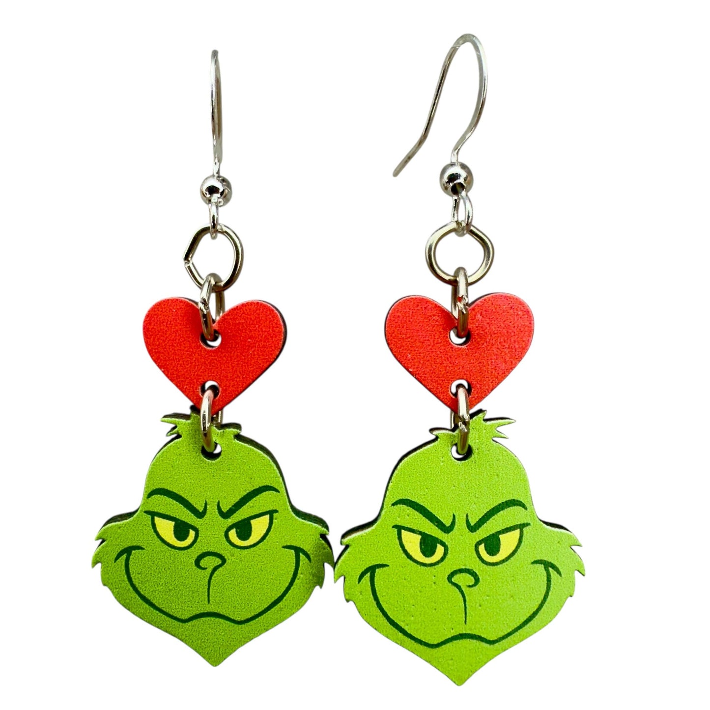 Green Tree Jewelry - Green Gurmudgeon heart Earrings #1883
