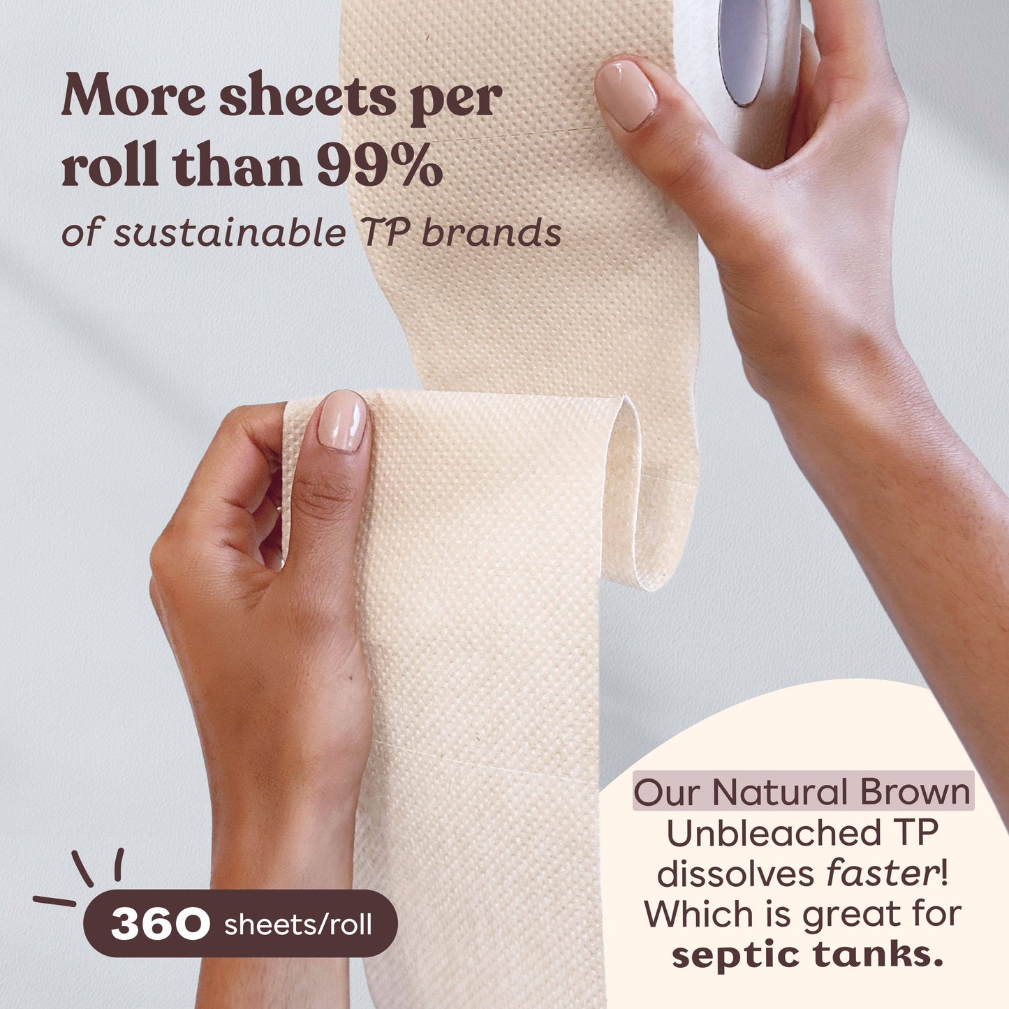 Betterway - Single-Wrapped Bamboo TP - 36-pack | White & Natural Brown