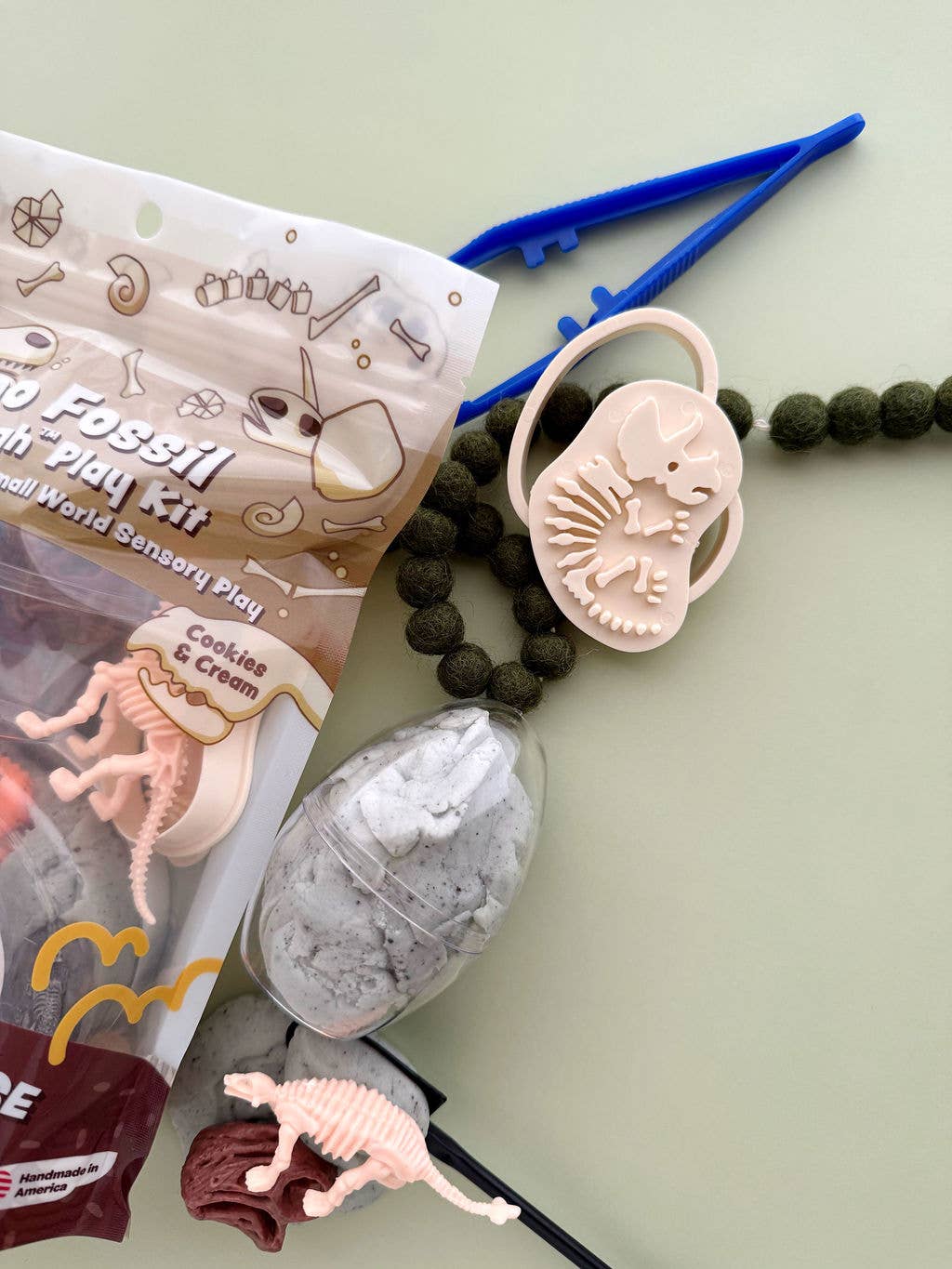 Earth Grown KidDoughs (KidDoughs by EGKD) - Dino Fossil Dig KidDough Play Kit