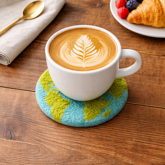 Felt Planet Earth Coasters - Set of 4