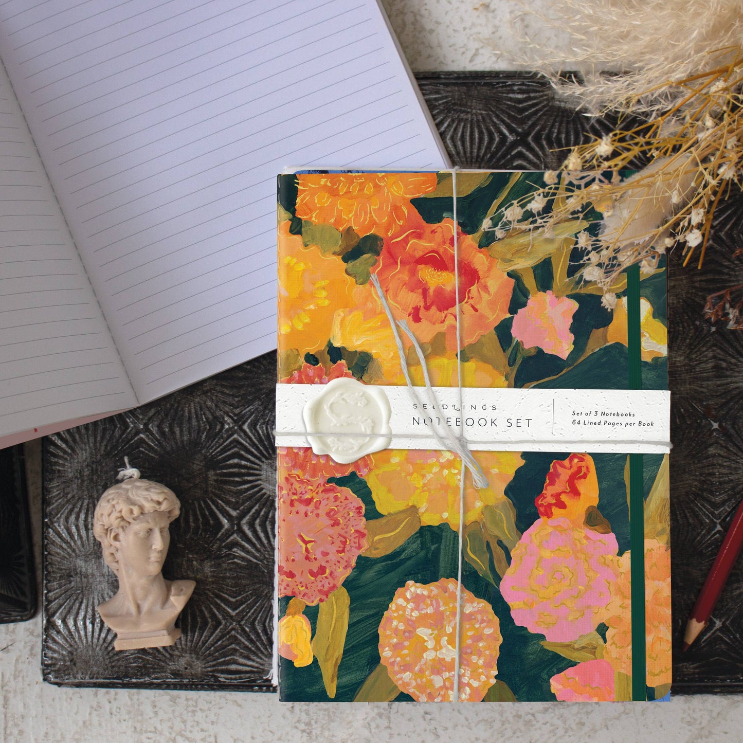 Marigolds Sewn Trio Notebook Set