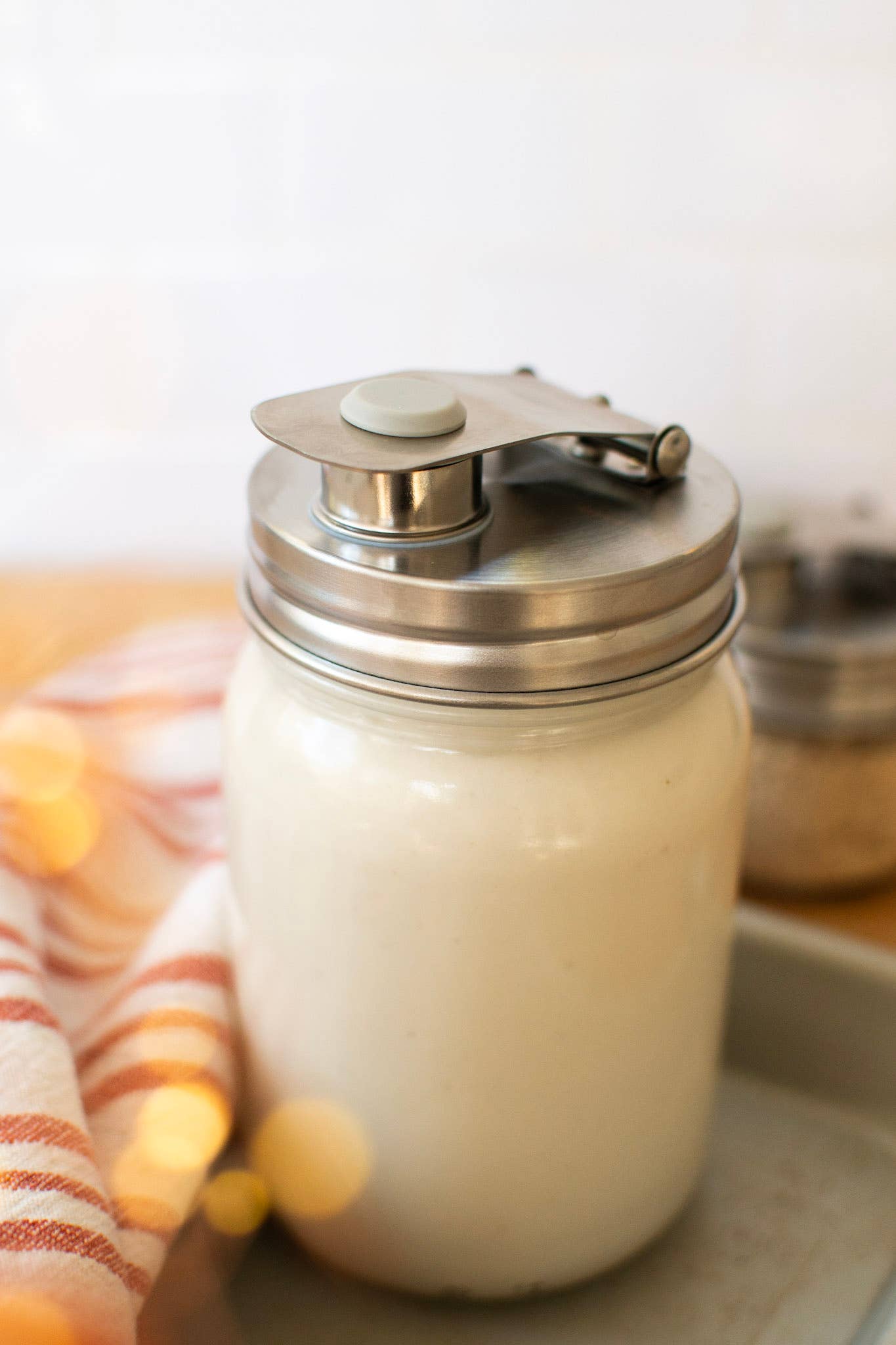Pourable Jar Lid - Wide Mouth - Stainless Steel