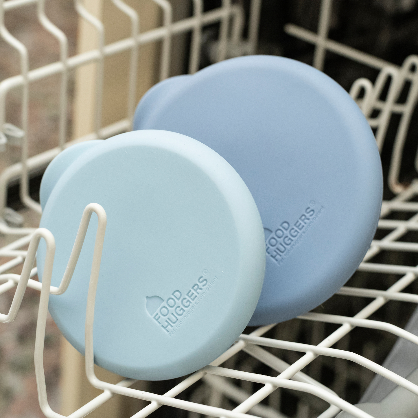 Reusable Silicone Can Huggers  Cool Blue (Set of 2)