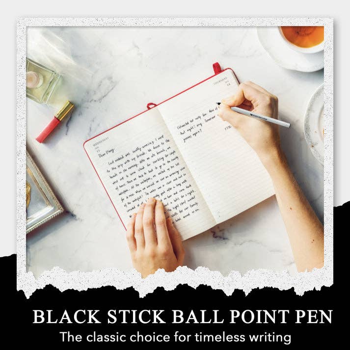 Black Ink Stick Ball Point Pen