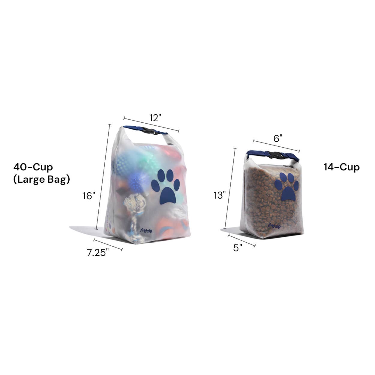 Reusable Roll Top Pet Food Storage Bag - Medium