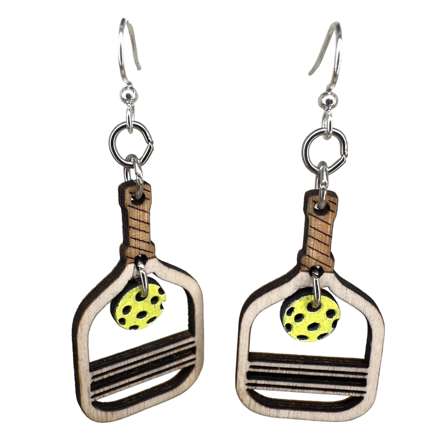 Green Tree Jewelry - Pickle Ball Earrings