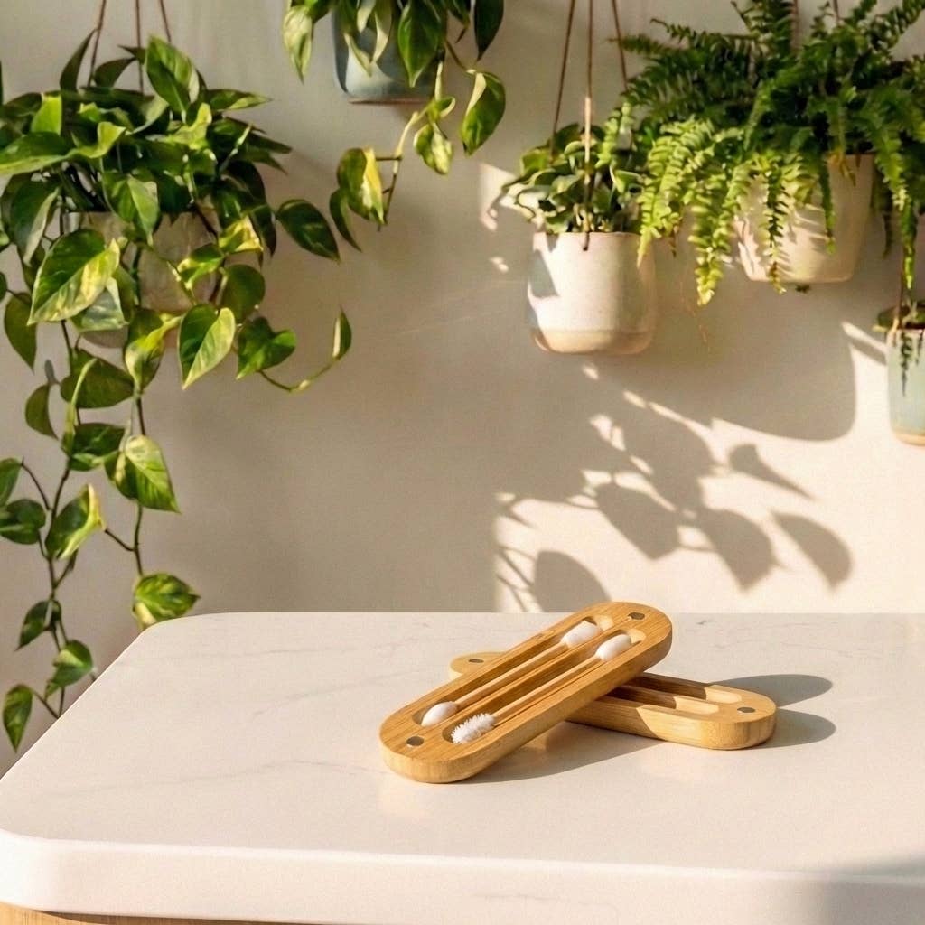 Reusable Bamboo Ear Buds in Case | Earth Day Bestseller