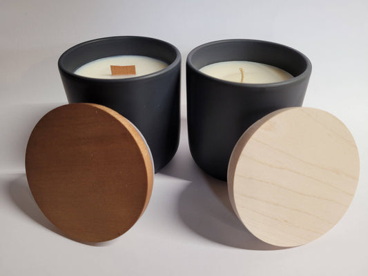 Stephanie Henry Candle Company - Soy Wax Candle, Ceramic Tumbler, Wood Lid, Multiple Scents