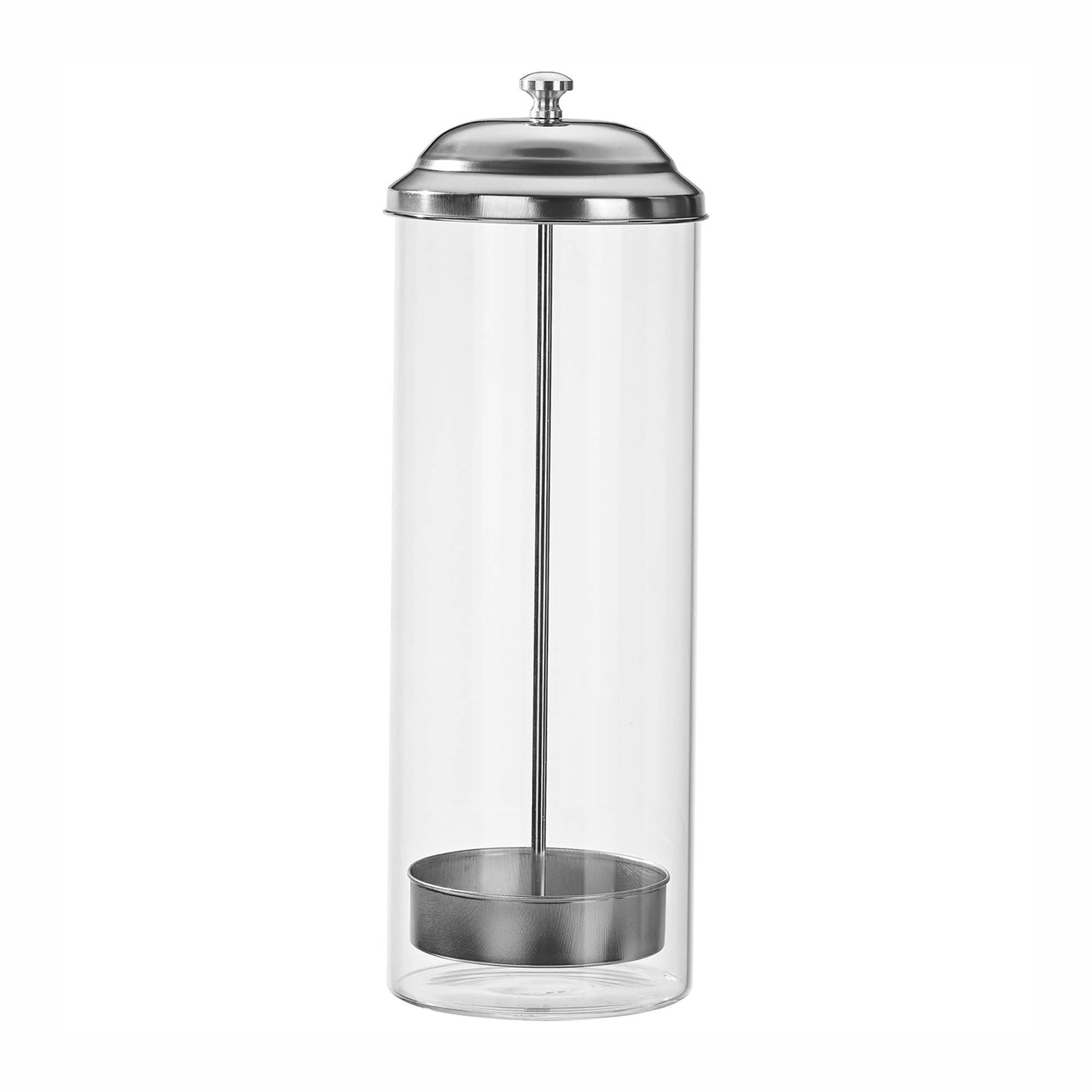 Fox Run Brands - Fox Run Glass Straw Holder with Stainless Steel Lid & Lifter