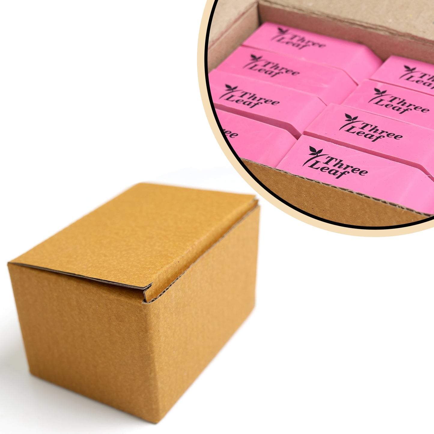 Pink Bevel Eraser (Bulk - 48 count)