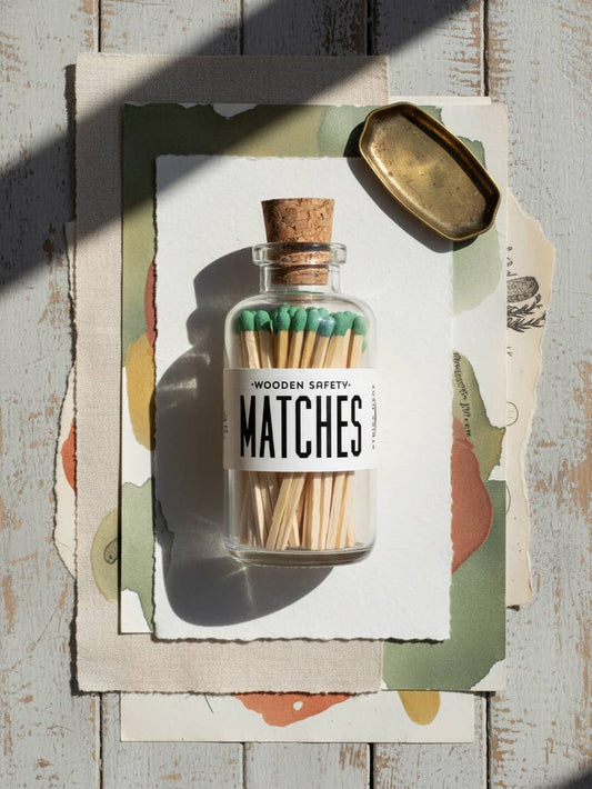 Mini Vintage Apothecary Matches - Green