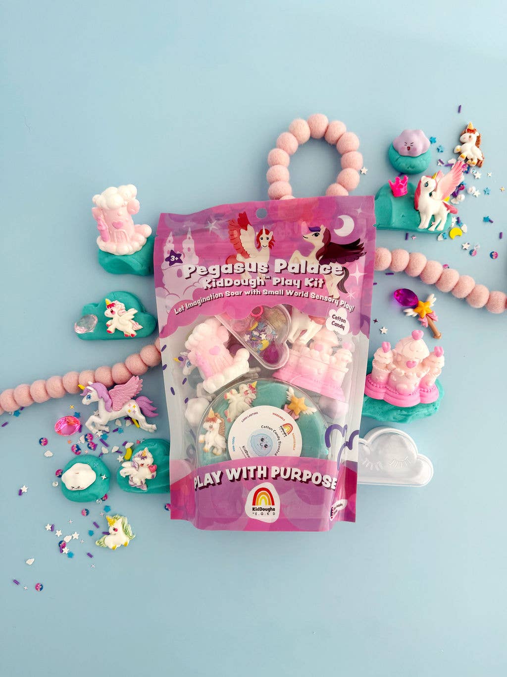 Earth Grown KidDoughs (KidDoughs by EGKD) - Pegasus Palace KidDough Play Kit
