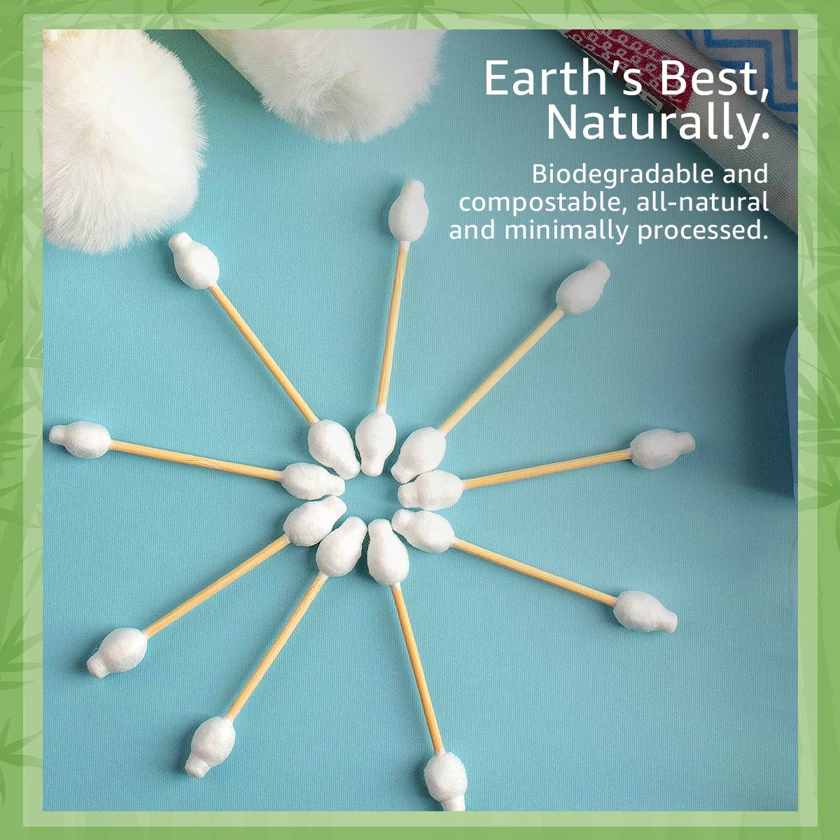 Ibambo Bamboo Child Safety Cotton Swabs - 200 Pack