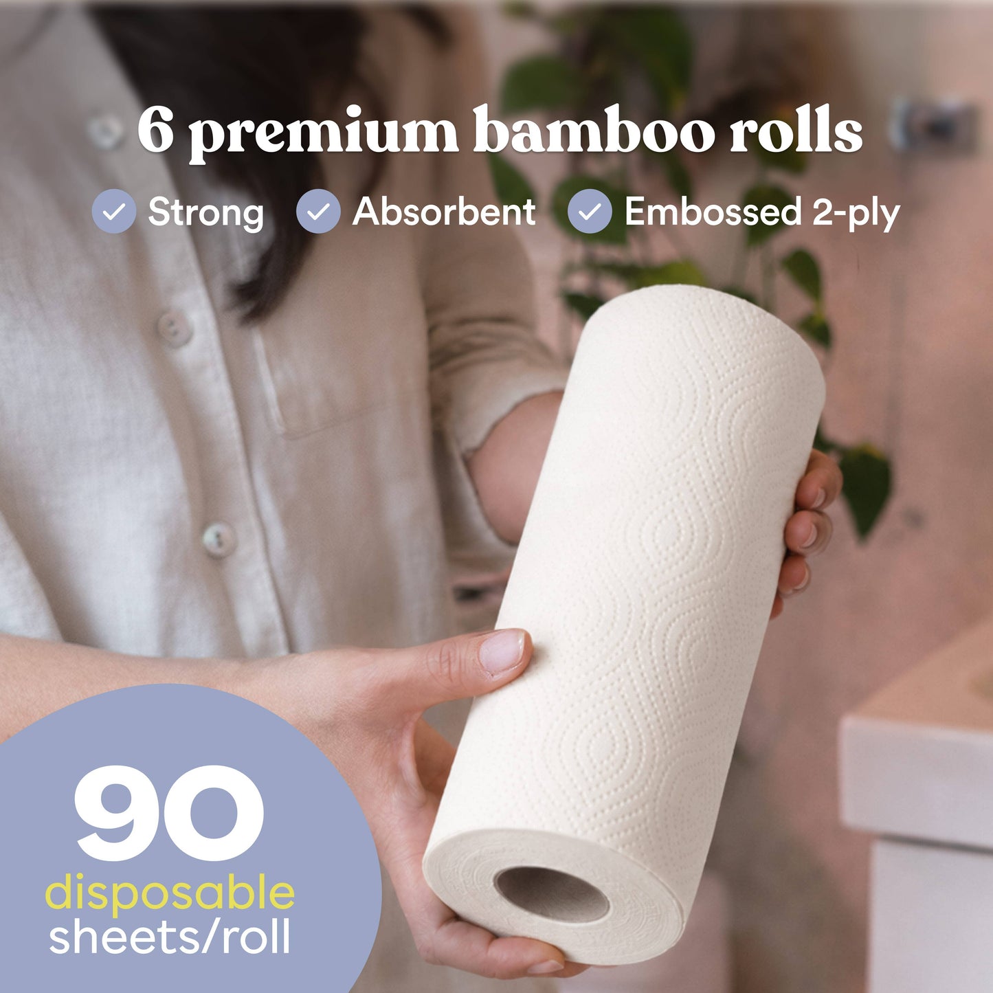 Betterway - Betterway Bamboo Paper Towels (6 rolls/box)