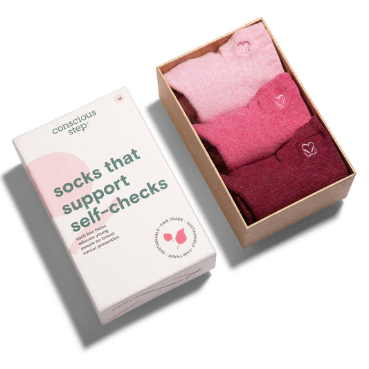 Conscious Step - Ankle Socks that Support Self-Checks | Boxed Set