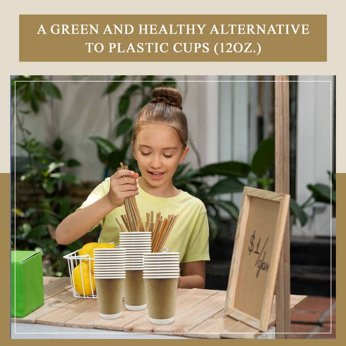 Three Leaf Products - Three Leaf 12 Oz. Paper Hot Cups, 500 Ct.