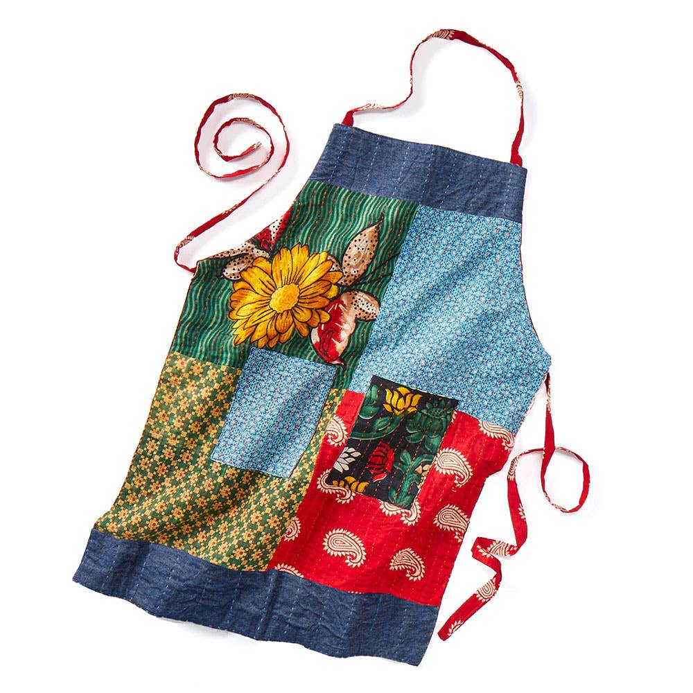 SERRV International - Upcycled Sari & Denim Apron