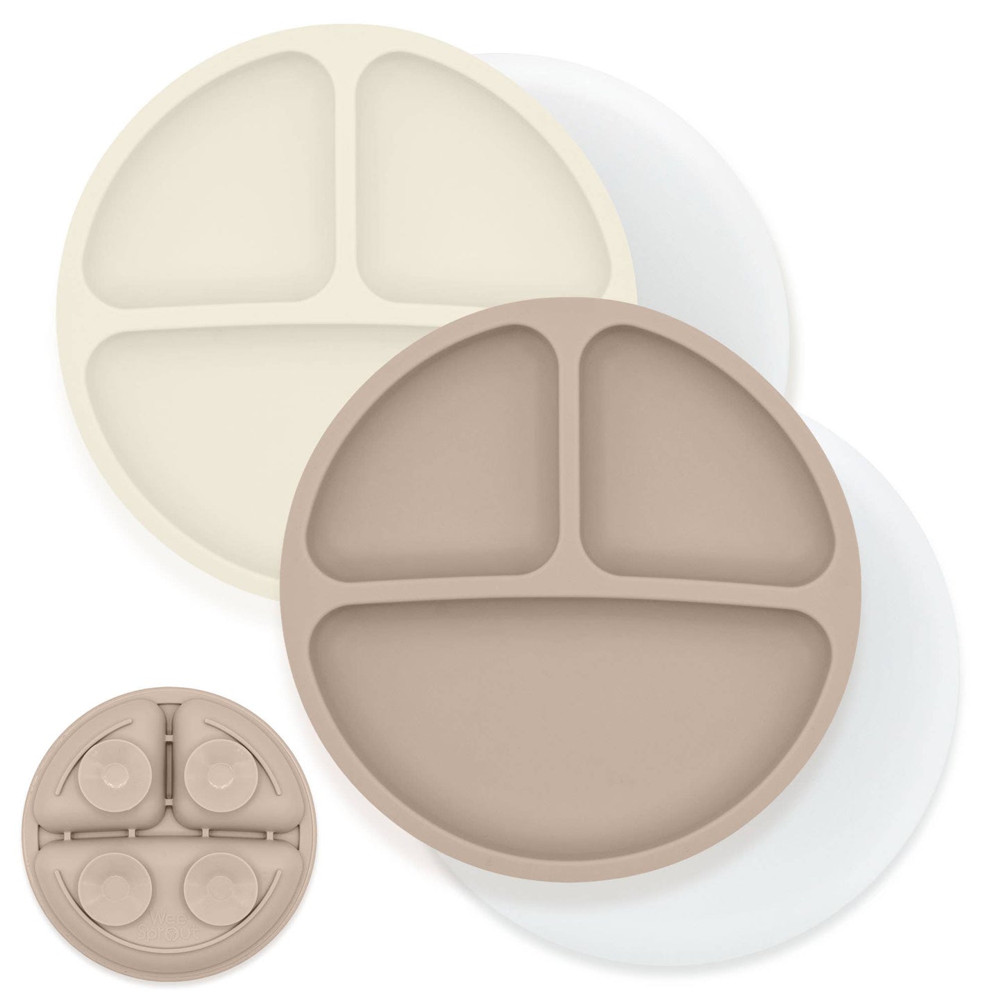 WeeSprout - Silicone Divided Suction Plates – Set of 2