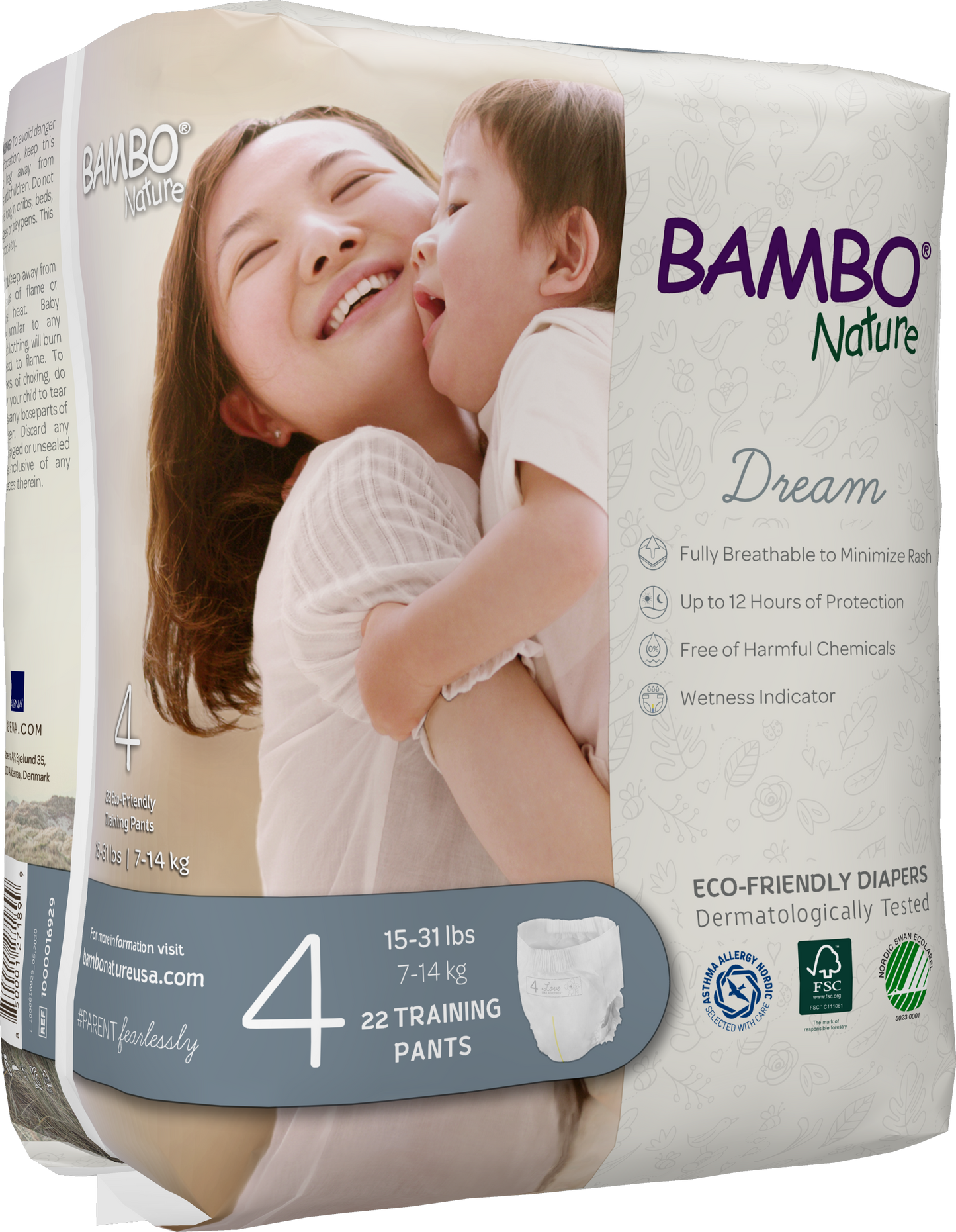Bambo Nature Training Pants Size 4