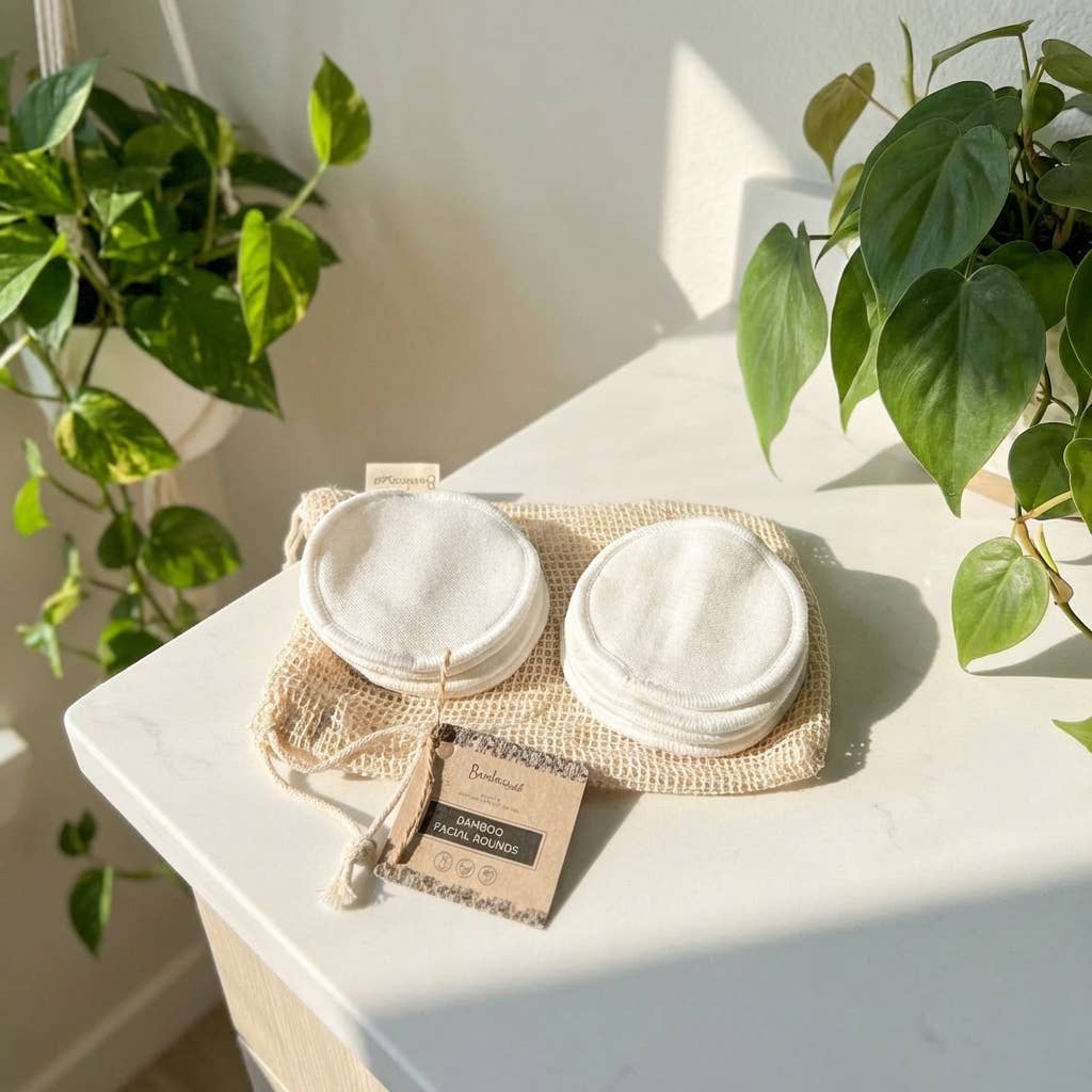 Set of 10 - Reusable Bamboo Cotton Facial Rounds| Bestseller