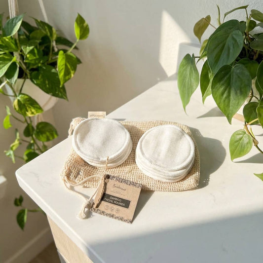 Set of 10 - Reusable Bamboo Cotton Facial Rounds| Bestseller
