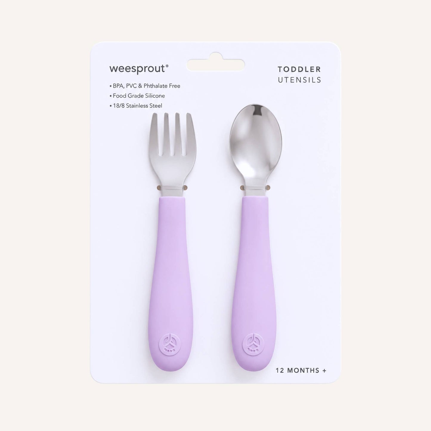 WeeSprout - Stainless Steel Toddler Fork & Spoon Set – 2 Piece