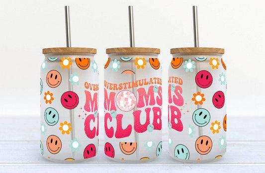 Overstimulated Moms Club - 16oz Libby Glass Tumbler