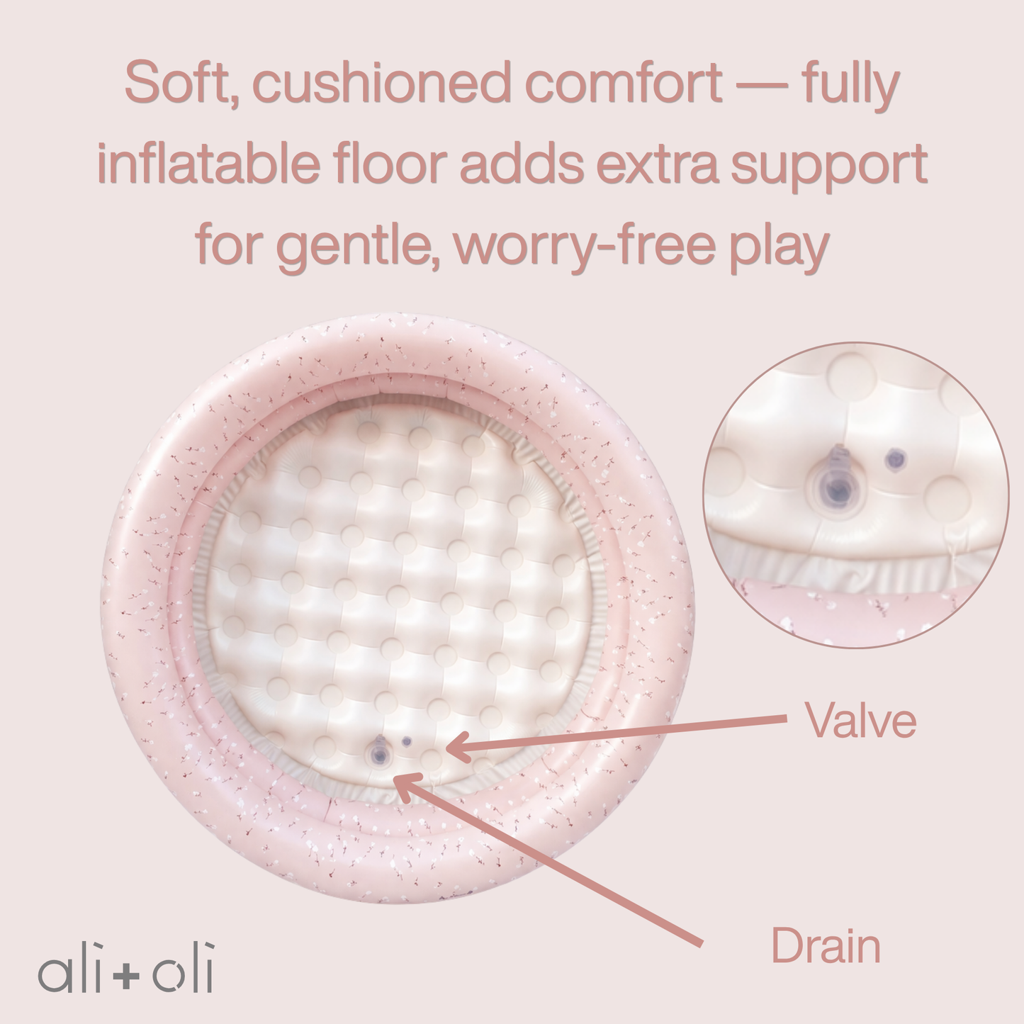 Ali+Oli - Ali+Oli Two-Ring Inflatable Kiddie Pool (Peony)
