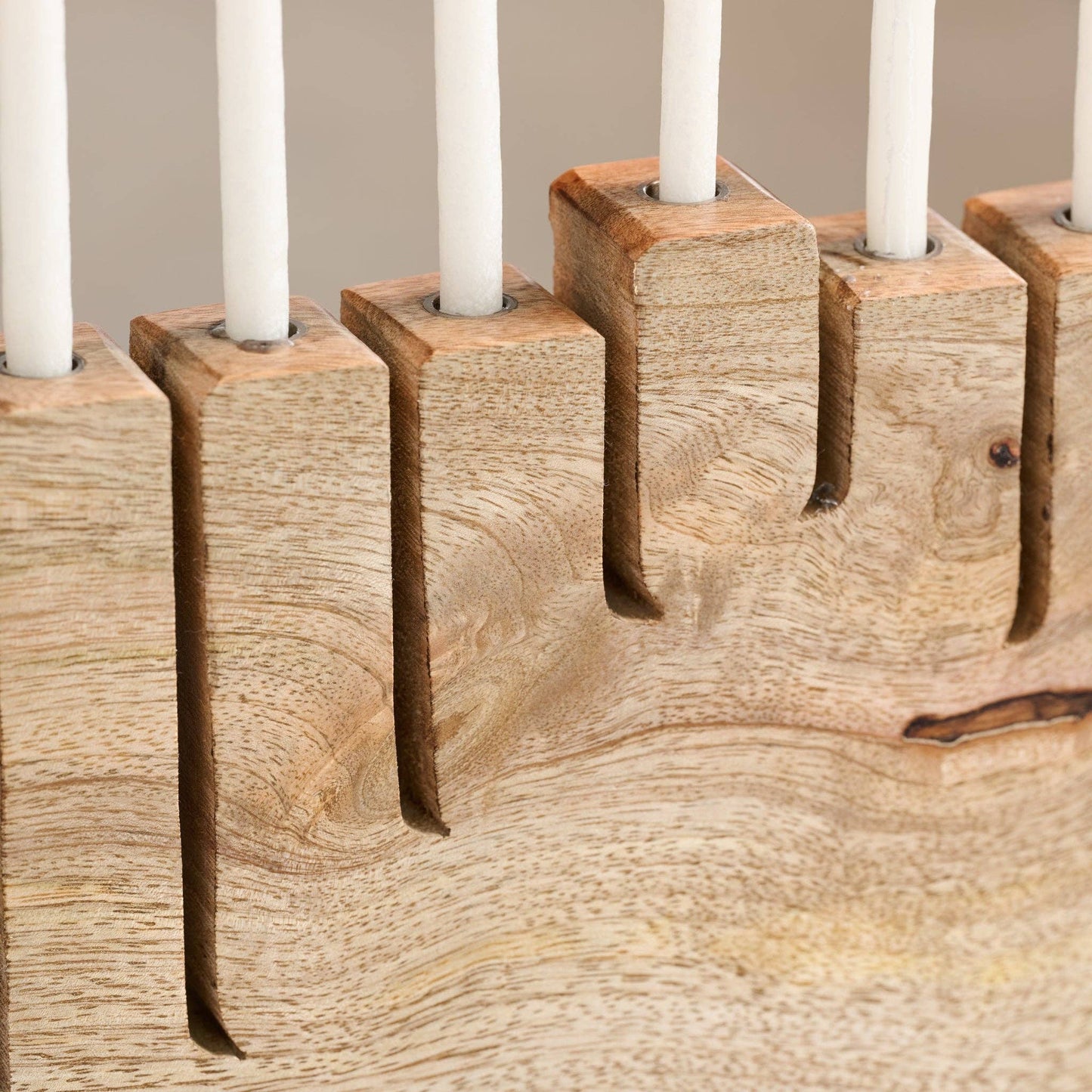 Ten Thousand Villages - Modern Mango Wood Menorah *