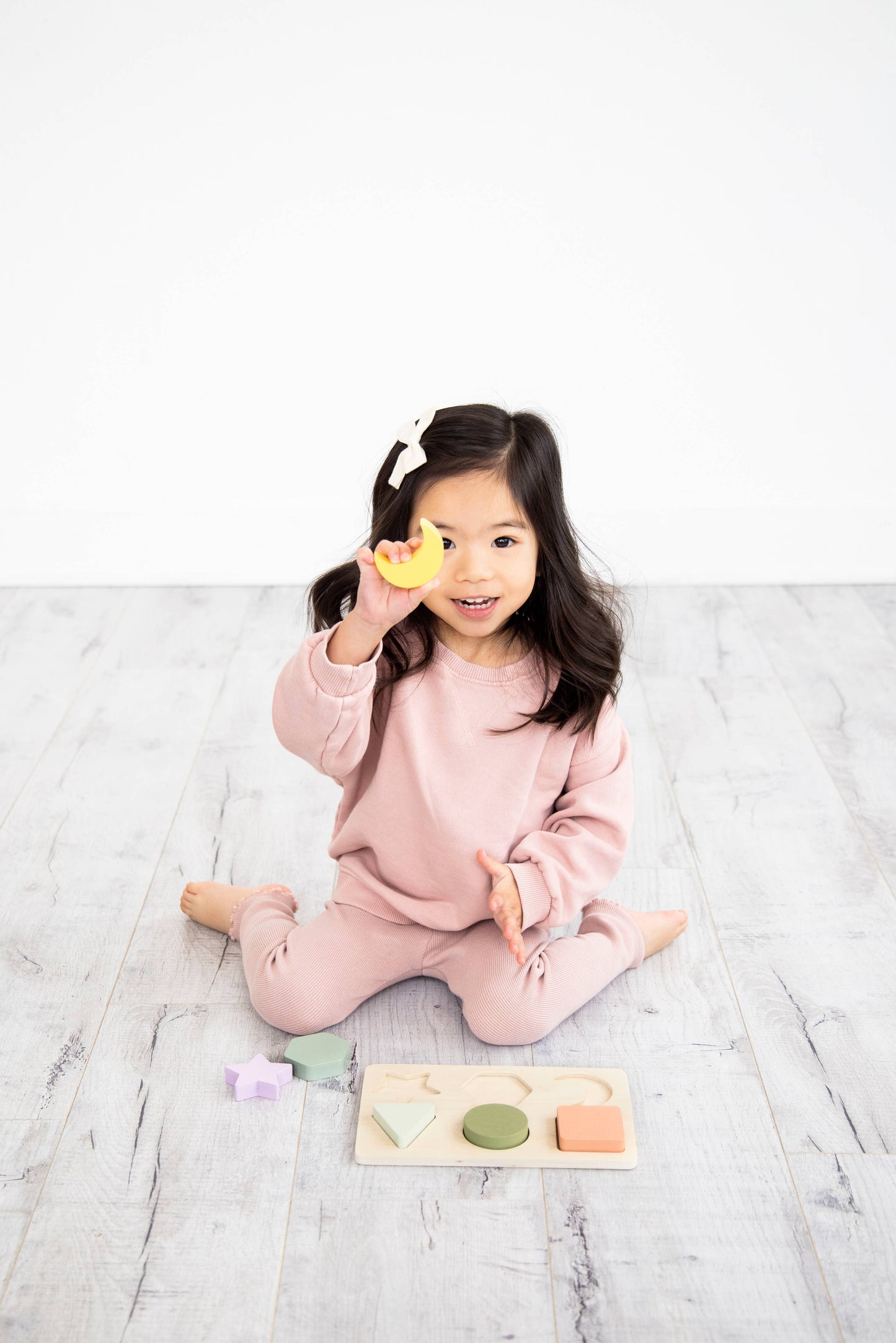 Pearhead - Wooden Shapes Puzzle, Developmental Learning Toy