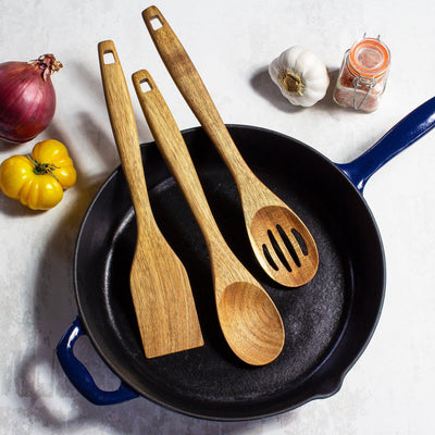 Totally Bamboo - TB Home® 3-Piece Acacia Wood Cooking Utensil Set