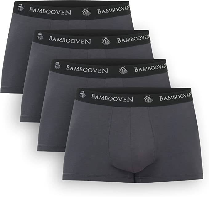 Mens Bamboo Trunks with Pouch 4-Pack