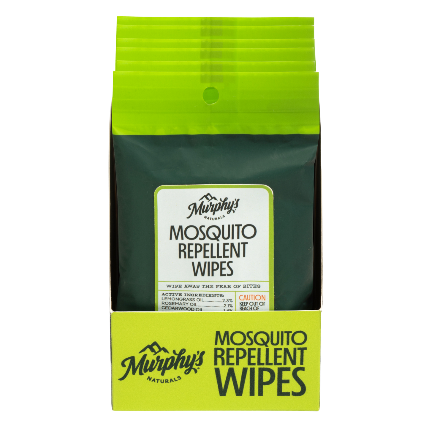 Murphy's Naturals - Mosquito Repellent Wipes - Display of 6