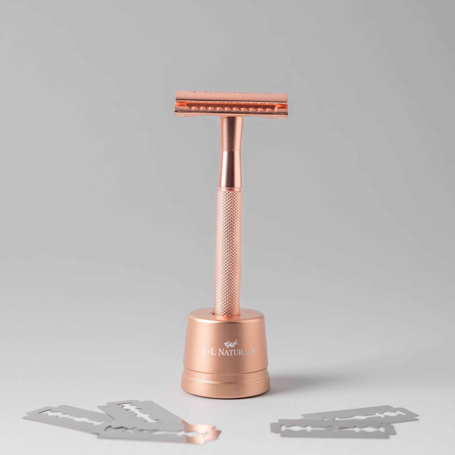 Reusable Safety Razor Set -Razor, Razor Stand, Refill Blades