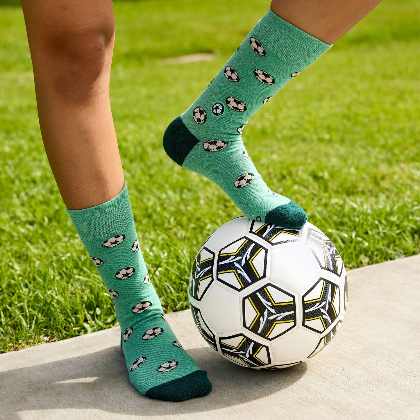 Conscious Step - Socks that Support Youth Sports | Green Soccer Balls