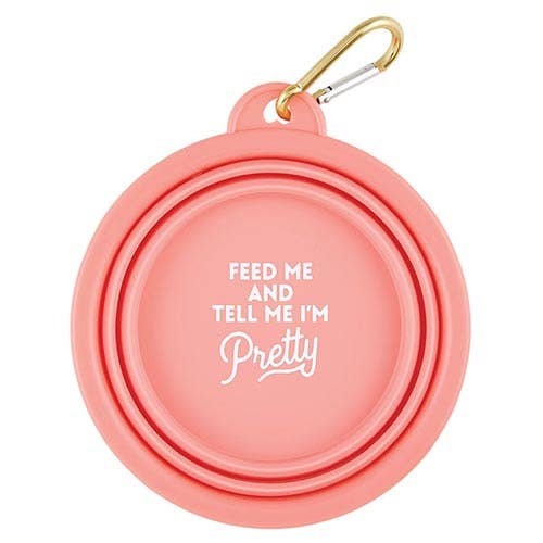 Santa Barbara Design Studio by Creative Brands - Collapsible Bowl - Feed Me and Tell Me I'm Pretty