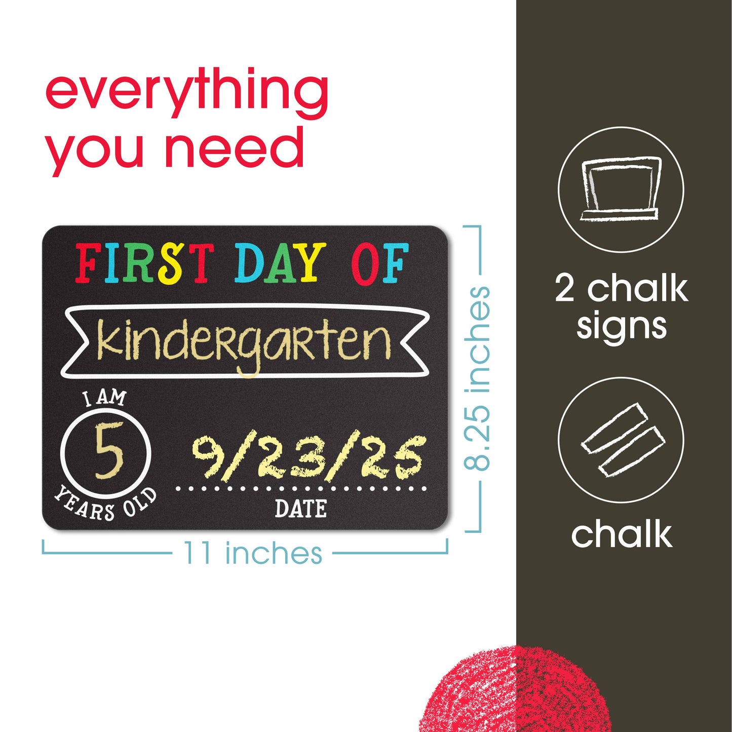 First And Last Day of School Photo Sharing Chalkboard Signs