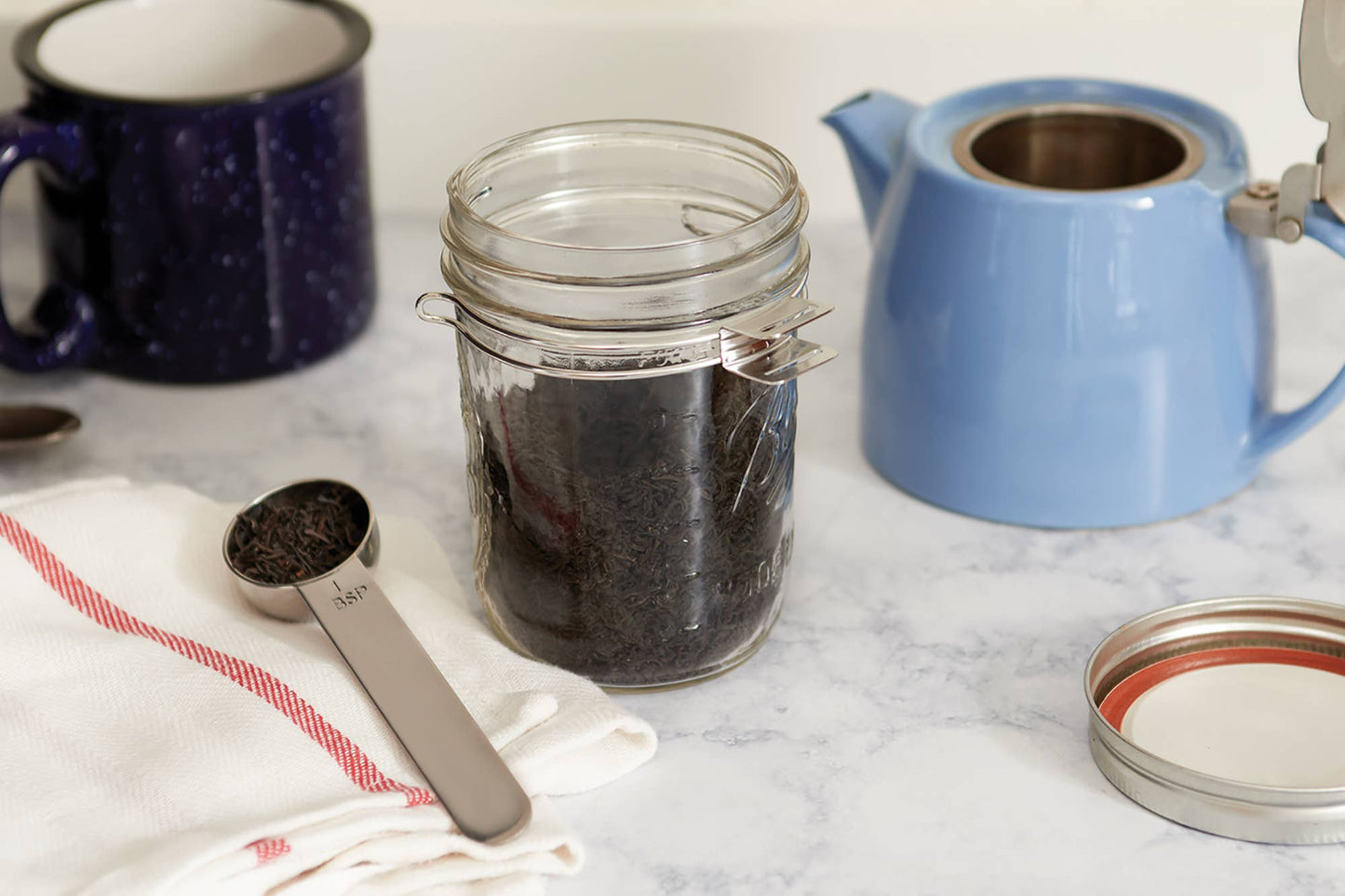 Fox Run Brands - Jarware Coffee Scoop Wide Mouth Mason Jar, Stainless Steel