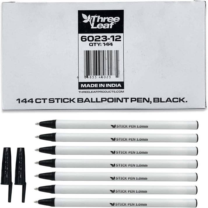 Black Ink Stick Ball Point Pen