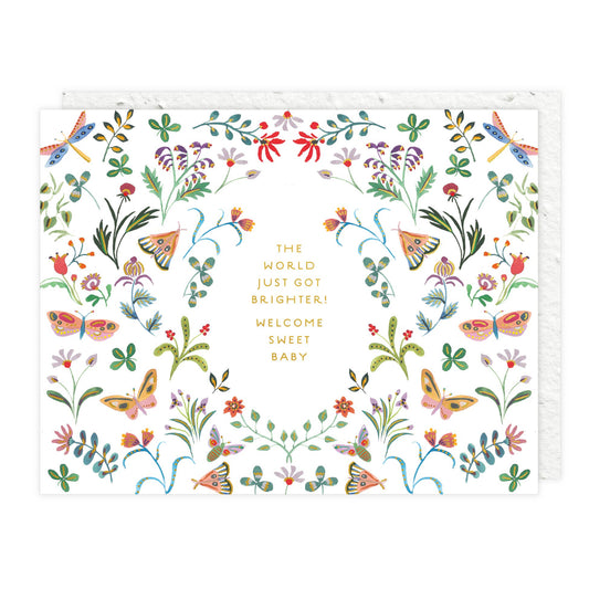Butterfly Garden - Baby Card