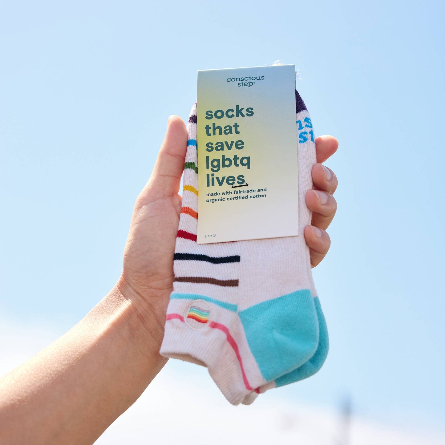 Conscious Step - Ankle Socks that Save LGBTQ Lives | Pride Flag - Pride Gifts