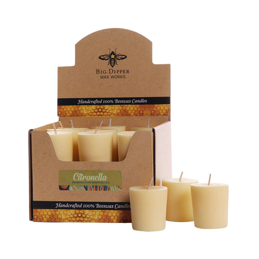 Citronella Votive Candles  Beeswax Blend  Case of 18