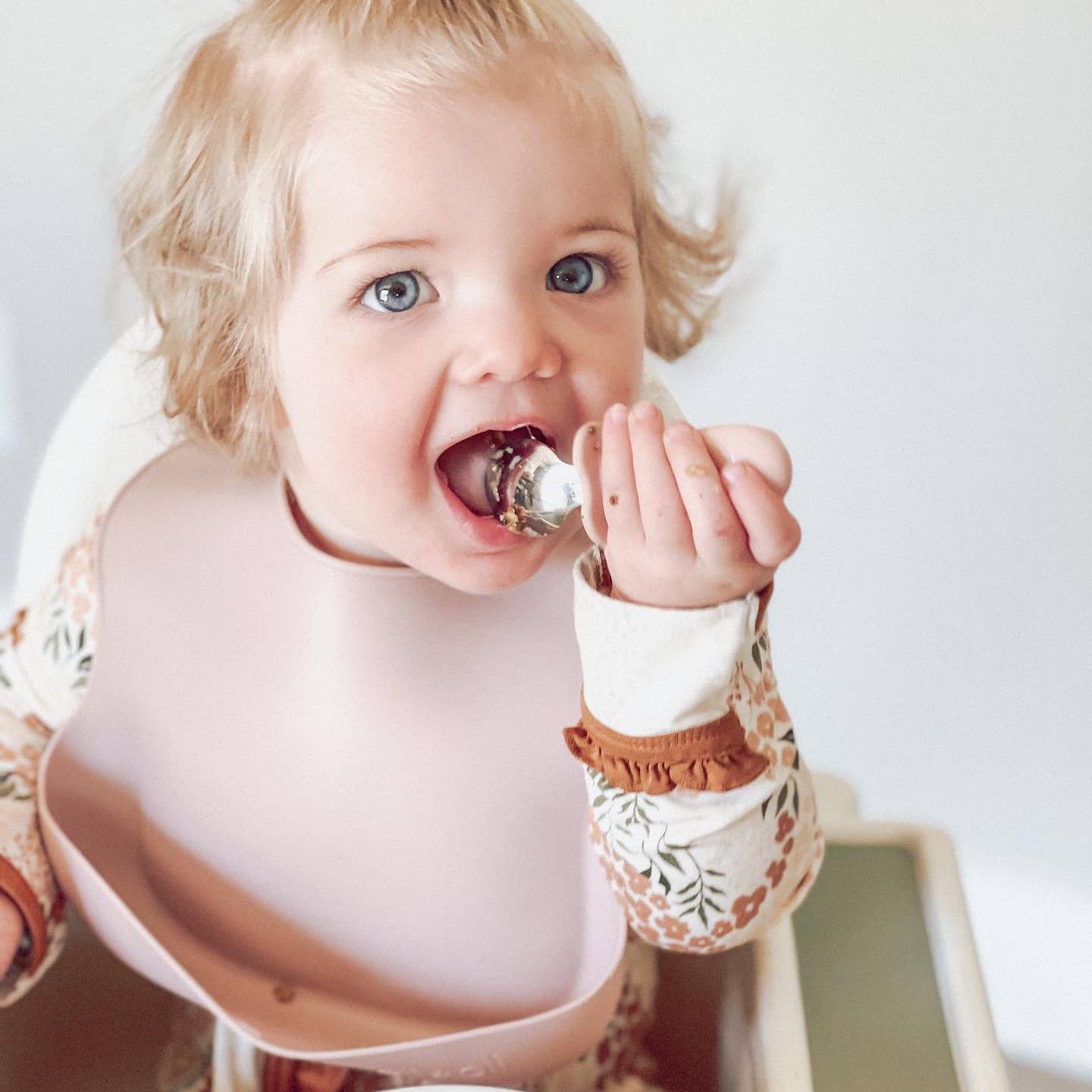 Ali+Oli - Ali+Oli Spoon & Fork Learning Set for Toddlers (Pink) 6m+