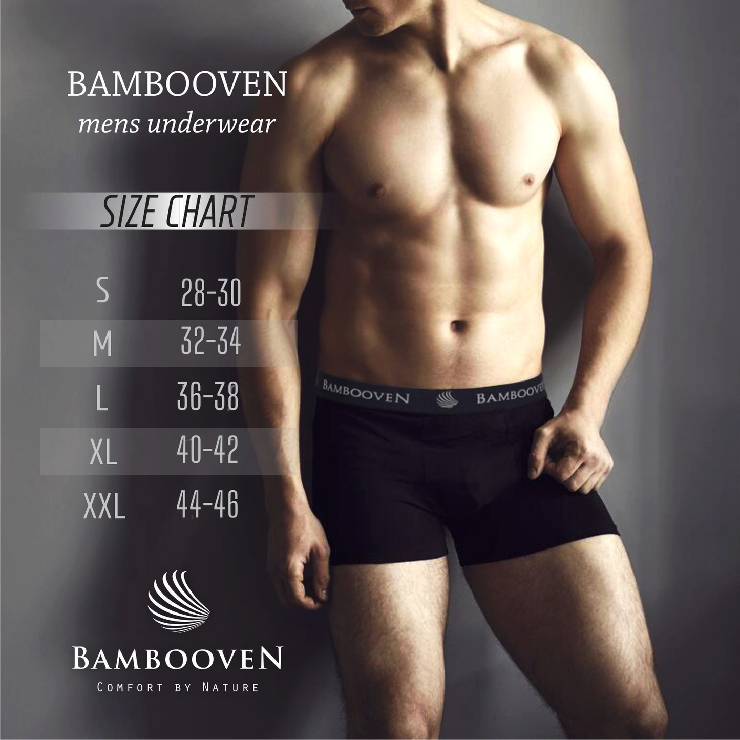 Mens Bamboo Trunks with Pouch 4-Pack