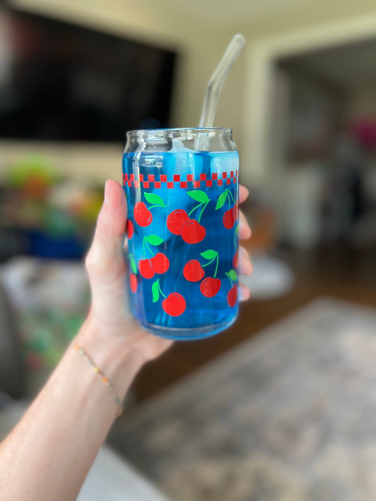 Uplifter Sticker - Cherry cup cherries Glass can 16 oz